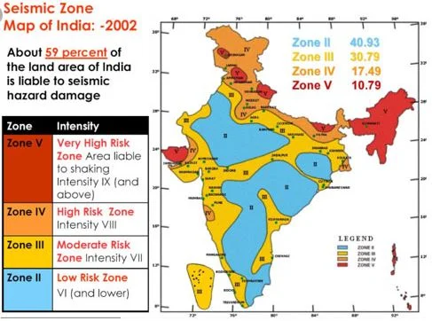 Seismic Zone Map of India